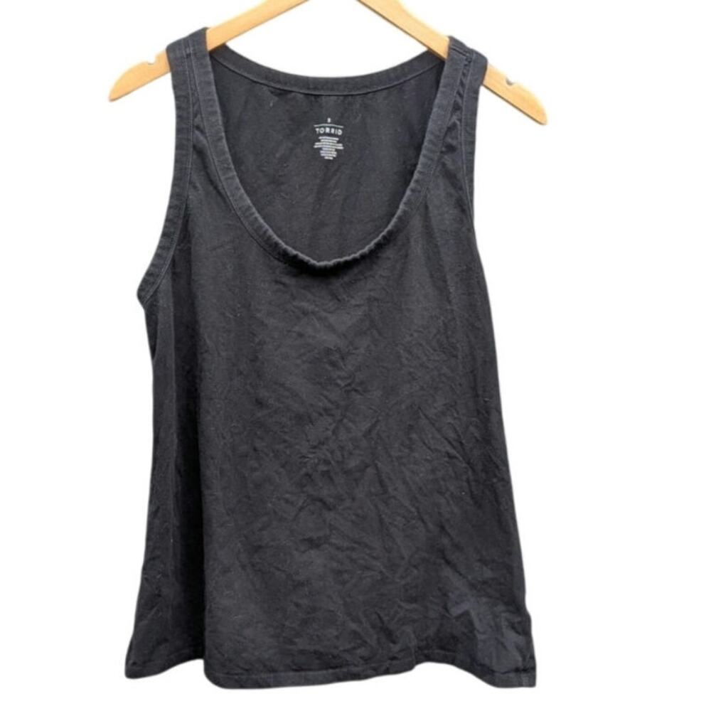 Torrid 2X black tank top goth alternative emo athletic yoga workout plus size